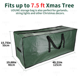 Koovon Christmas Tree Storage Bag, Extra Large Christmas Storage Containers, Fits Up to 7.5 Ft Artificial Trees Heavy Duty Xmas Holiday Tree Bag with Durable Handles & Dual Zippe, Green