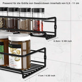 Koovon Spice Rack Organizer for Cabinet Wall Mount, 4 Tier Hanging Racks, Space Saving Seasoning Organizer for Kitchen Cabinet, Cupboard or Pantry Door