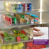 Koovon Fridge Organizers 5 Pack (4 Sizes) Fridge Storage Organizer, Fridge Drawer Freezer Organizer, Stackable Fridge Organizers Container with Handle for Kitchen Freezer Pantry Cupboard - BPA Free