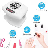 KOOVON Nail Dryer for Regular Polish 300W 2 in 1 Nail Drying Fan with Auto Sensor Hot and Cold Air Professional Nail Dryer for Manicure Salon and Daily Home Use(White)