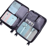 KOOVON Packing Cubes for Luggage, 8Pcs Travel Cubes Set Foldable Suitcase Organizer Lightweight Luggage Storage Bag, Gray