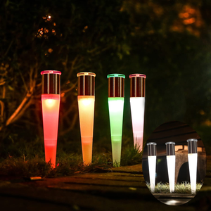 Koovon 4 Pack Solar Lights Outdoor Garden Led Light Landscape Pathway Lights, Color Changing