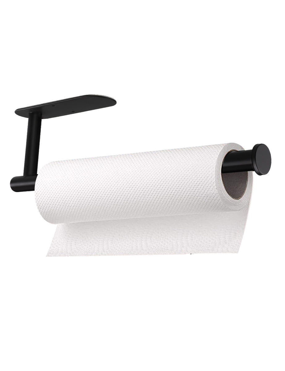 Self Adhesive Paper Towel Holder, Under Cabinet Paper Towel Holder for  Kitchen, Stainless Steel Hanging Paper Towel Holder (White)
