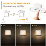 KOOVON Plug in Dimmable Night Light for Kids, 2 Pack LED Nightlights with Dusk to Dawn Motion Sensor for Hallway, Bedroom, Kids Room, Kitchen, Stairway, Warm White