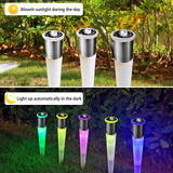 Koovon 4 Pack Solar Lights Outdoor Garden Led Light Landscape Pathway Lights, Color Changing