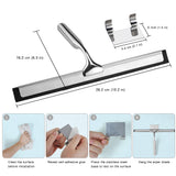 KOOVON Shower Squeegee for Shower Doors, Bathroom, Window and Car Glass, Stainless Steel