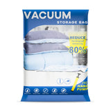 Koovon Vacuum Storage Bags, Reusable Compressed Storage Bags with Ziplock & Travel Pump, 4 Jumbo, 2 Large & 2 Medium